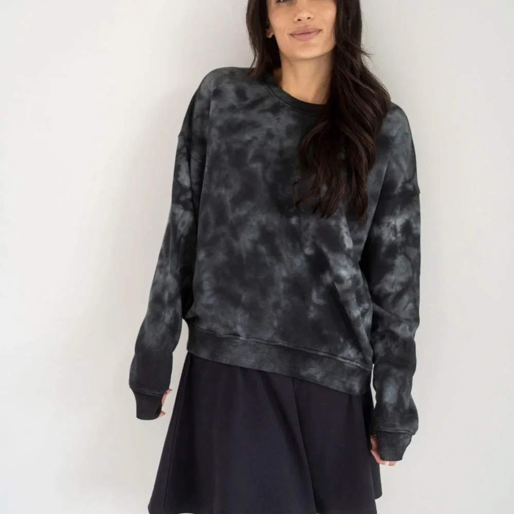 Black Tie-Dye Sweatshirt - Picture 1 of 3